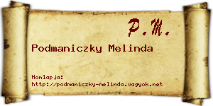 Podmaniczky Melinda névjegykártya